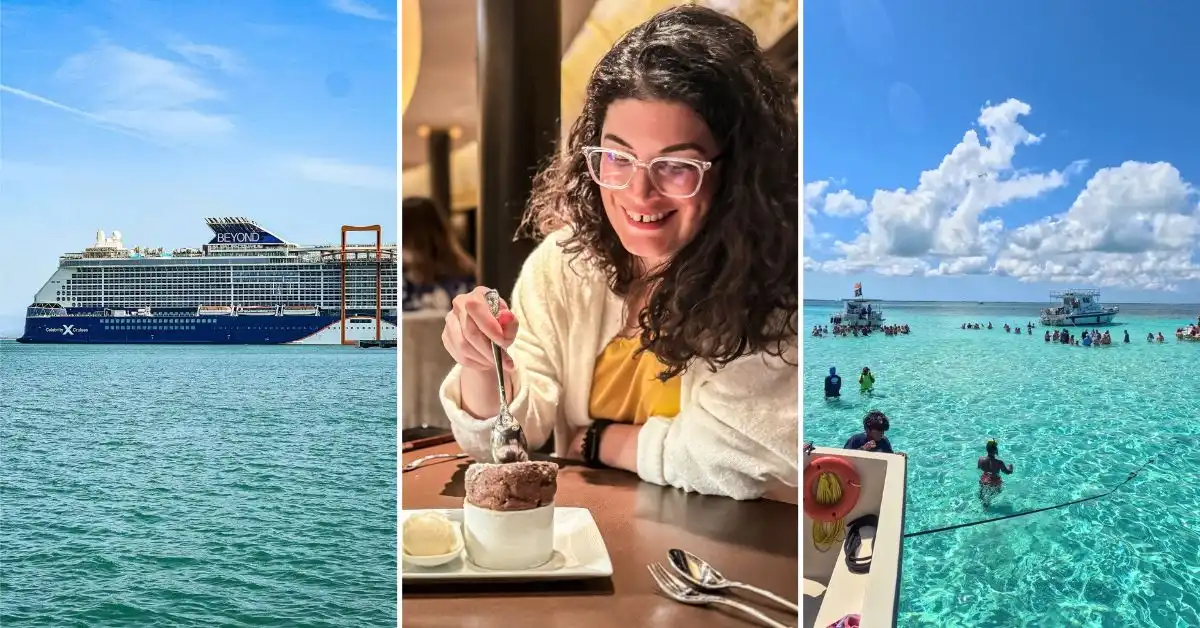 featured image: Cruise tips from years of cruising with Celebrity Beyond, onboard dining, and a Grand Cayman shore excursion