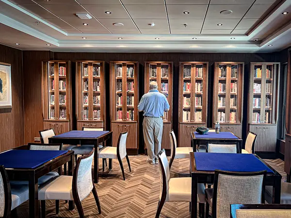 library on cruise ship