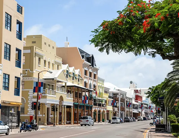 front street in hamilton, bermuda