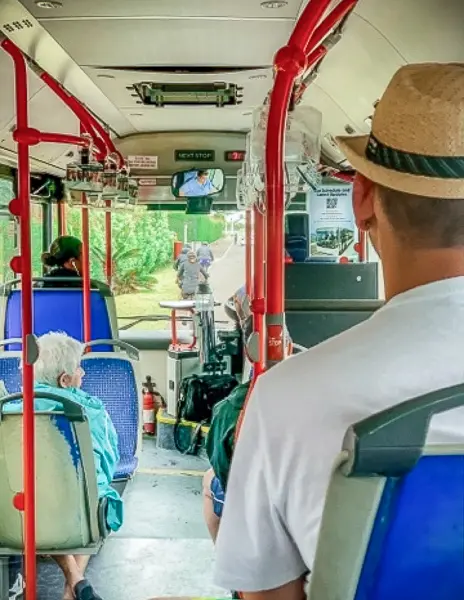 inside bermuda bus