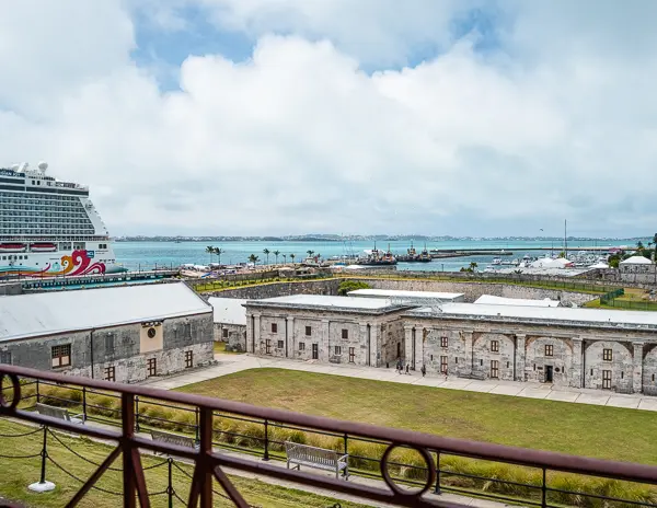 view of dockyard from national museum of bermuda