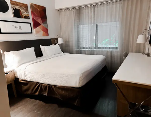 King Size Bed Room at airfield Inn & Suites by Marriott New York Manhattan Central Park