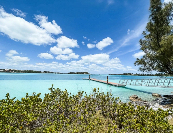 dock over the beautiful waters of bermuda