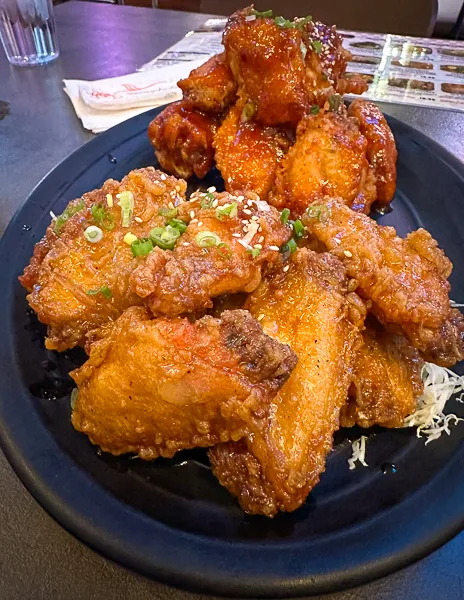 korean fried chicken from k-chicken and beer in monrovia