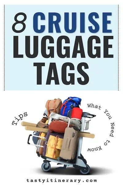 pinterest marketing image | luggage tags for cruises
