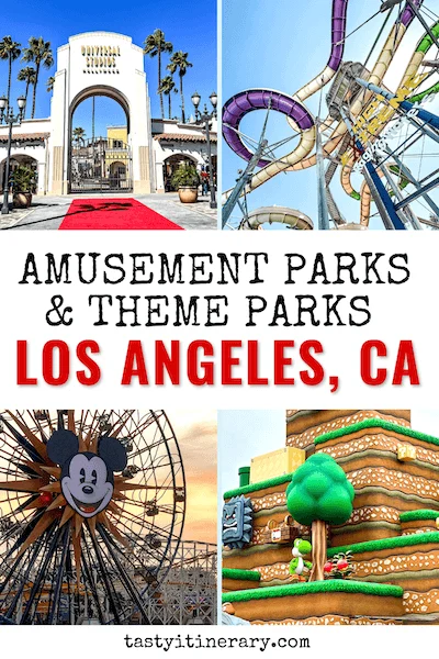 pinterest marketing pin | theme parks and amusement parks in los angeles