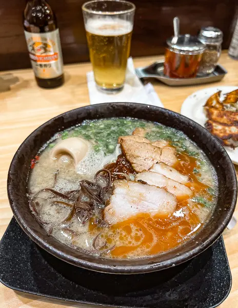 tonkotsu ramen bowl from ramen tatsunoya