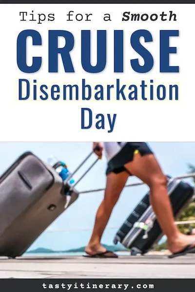 pinterest marketing pin | cruise disembarkation day