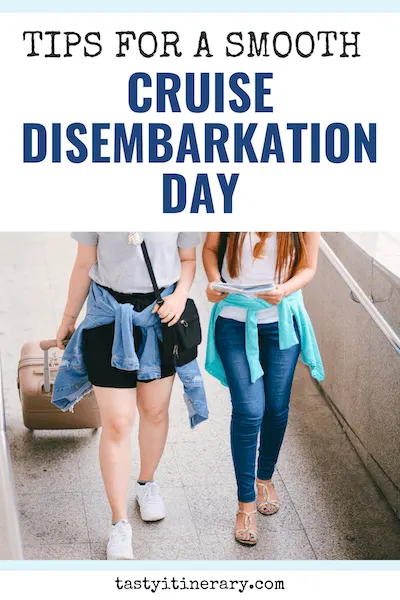 pinterest marketing pin | cruise disembarkation day