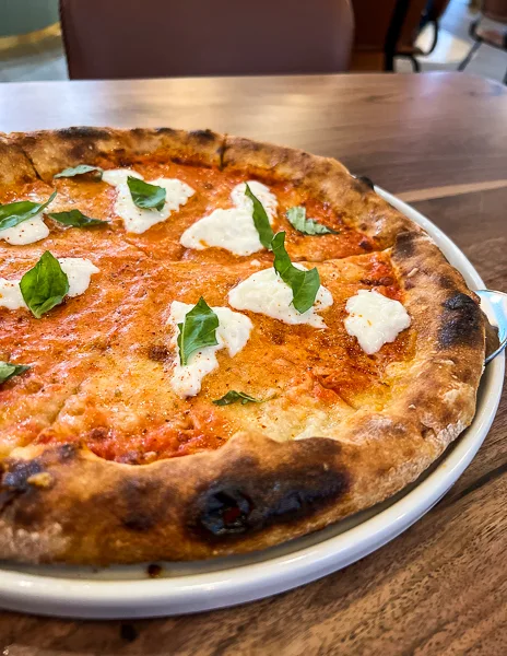 margherita pizza at marina restaurant in pasadena