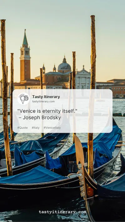 image of venetian boats with quote