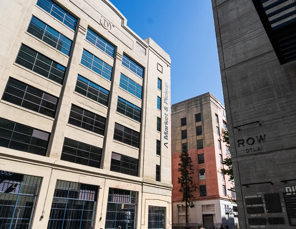 refurbished industrial buildings at row dtla