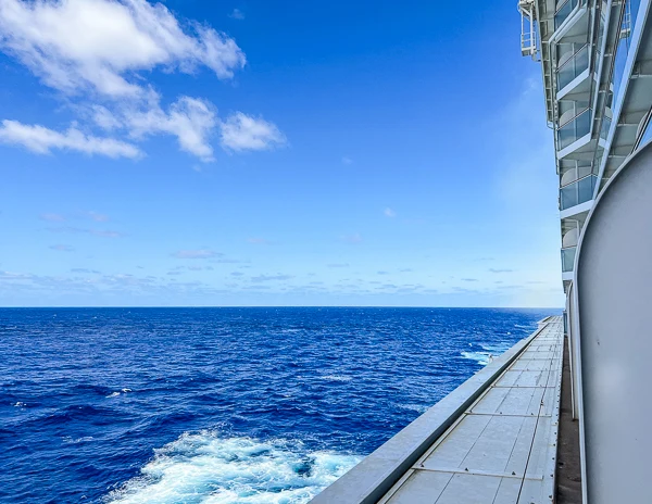 view of the ocean from cruise cabin