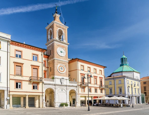 Piazza Tre Martiri in Rimini, Italy