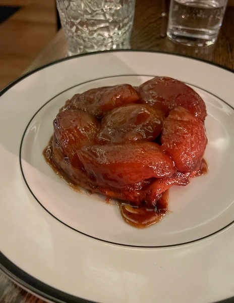 apple tarte tatin at perle in pasadena, california