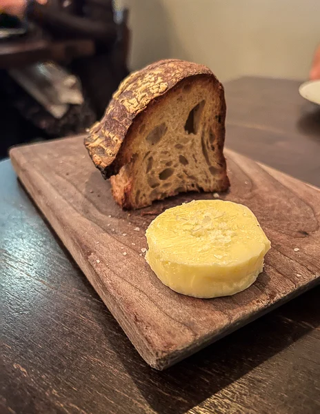 crusty bread and butter at union in pasadena