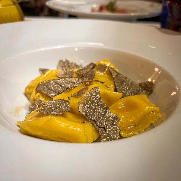 cheese ravioli with truffles