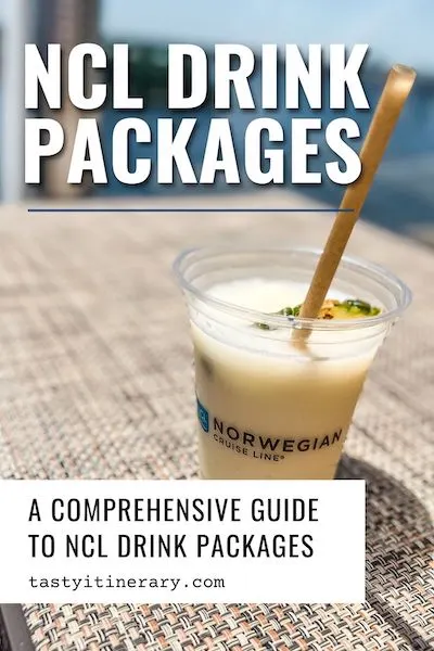 pinterest marketing pin | norwegian cruise line drink pacakges