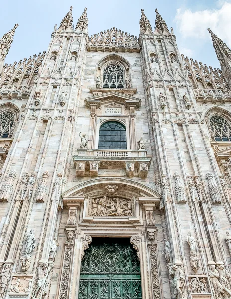 up close to milan cathedral