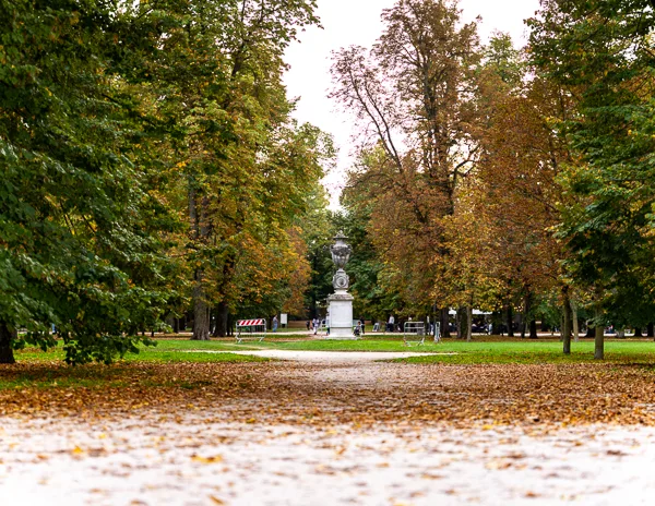 autumn in parco ducale in parma italy