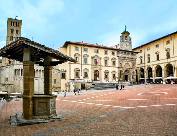 Piazza Grande in Arezzo, Italy