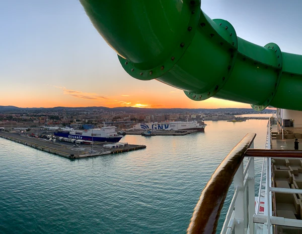 sunrise at civitavecchia italy cruise port