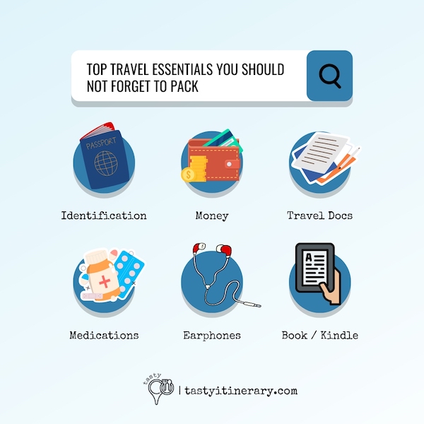 Travel Essentials List 30 MUSTHAVE Items to CarryOn Tasty Itinerary
