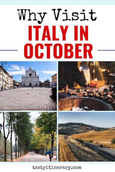 pinterest marketing pin | why visit italy in October 