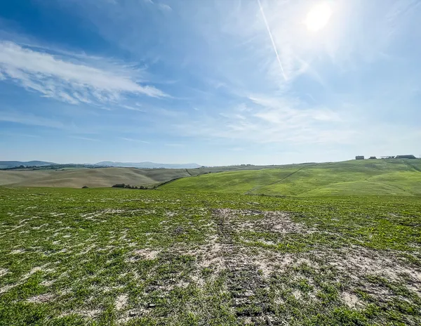 rolling hills of tuscany on a stop of the crete senesi loop