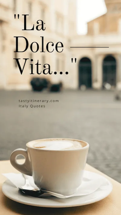 graphic for "la-dolce-vita" quote from italy