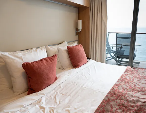 bed on board celebrity solstice balcony cabin 8129