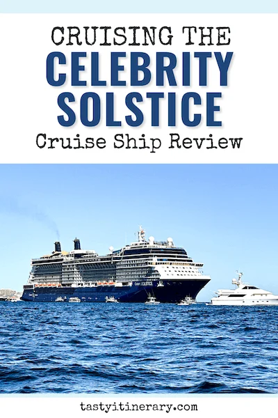 pinterest marketing pin | celebrity solstice cruise ship review