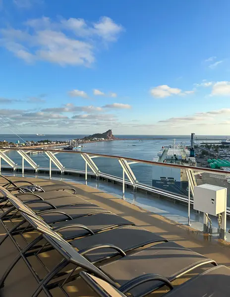 pool deck chairs on deck 15 in the aft of celerity solstice