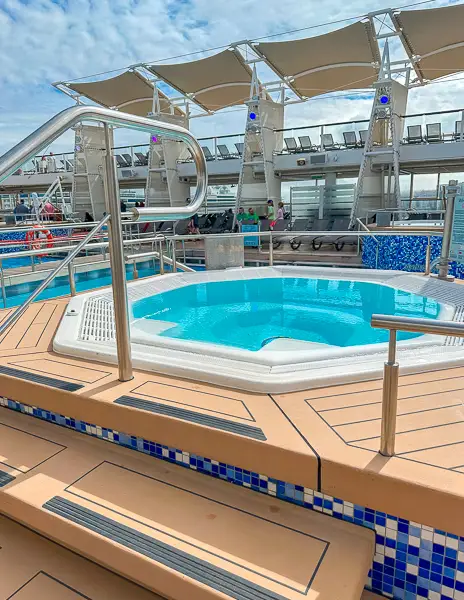 outdoor hot tub on the celebrity solstice