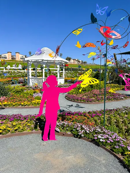 butterfly garden at the carlsbad flower fields