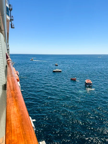 tender boats getting ready at cabo san lucas 