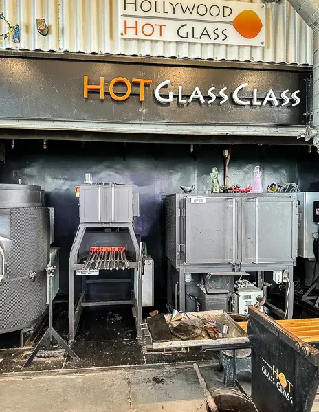 hot glass demonstration station on celebrity