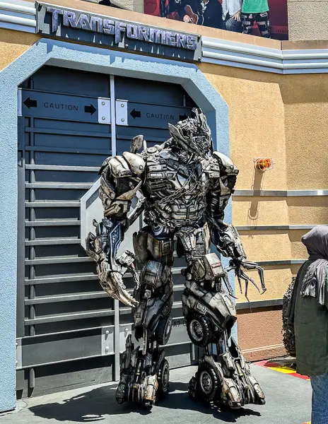 megatron character at universal studios hollywood