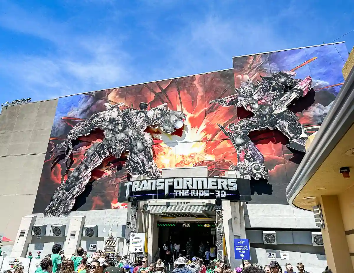 outside the transformers ride at universal studios hollywood