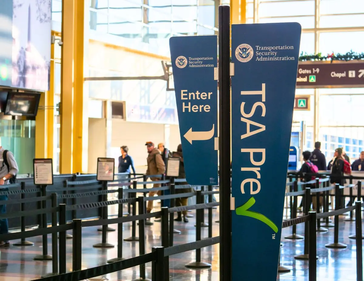 tsa precheck sign at airport