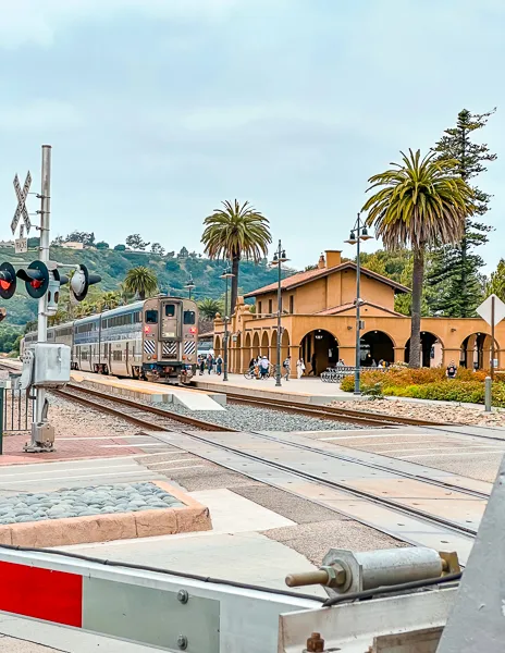 The Pacific Surfliner at the Santa Barbara Station.