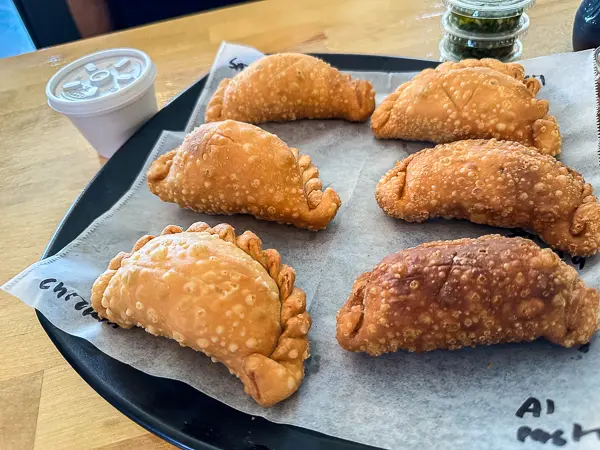 plate of empanadas lined up