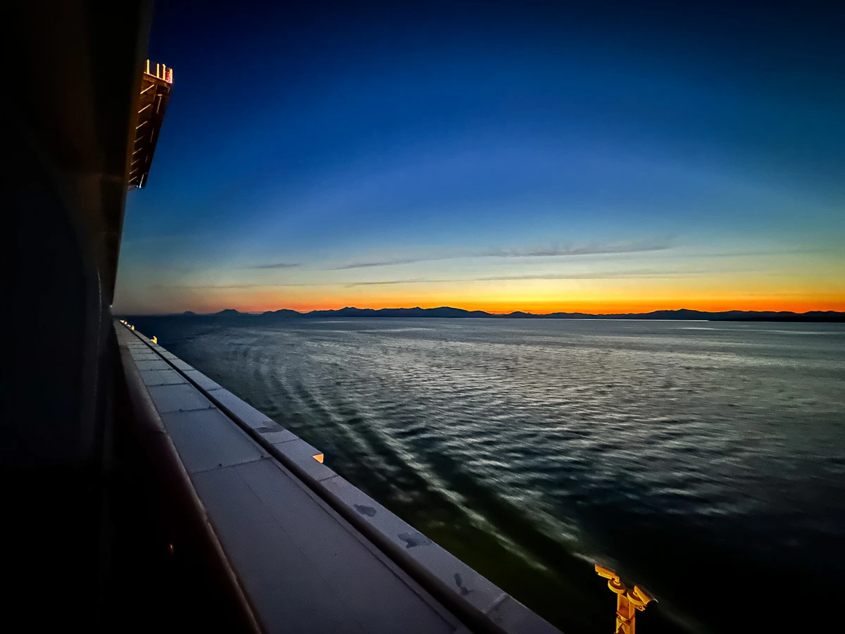 an alaska cruise sunrise