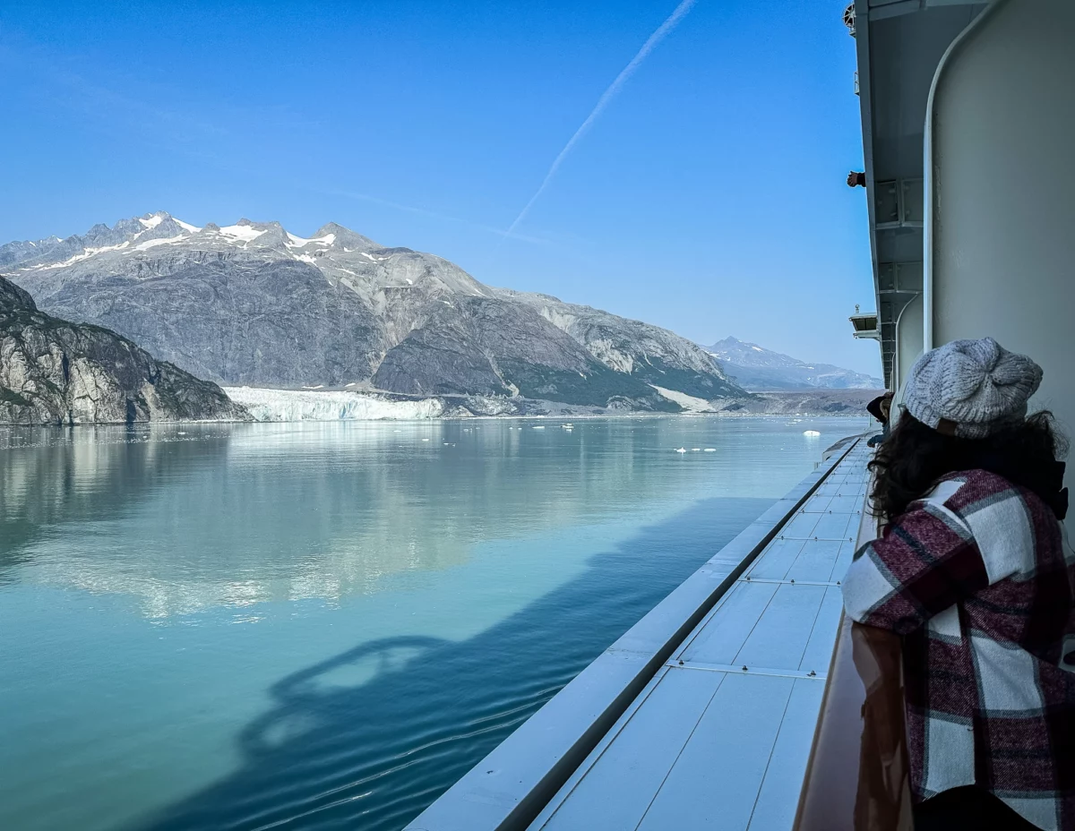 first views of margerie glacier in glacier bay alaska