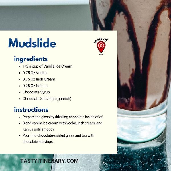 ncl mudslide recipe card and instructions