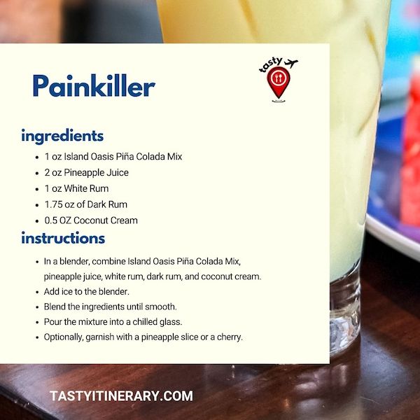 ncl painkiller cocktail recipe card instructions