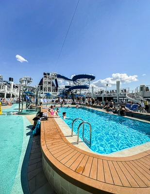 norwegian encore pool deck and slide