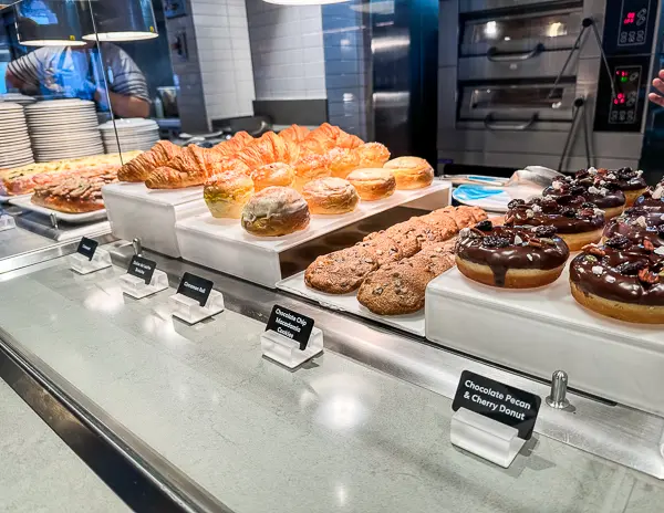 cookies and pastries lined up at Well Bread on Scarlet Lady